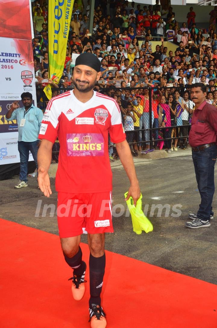 Harbhajan Singh at the Soccer Match !