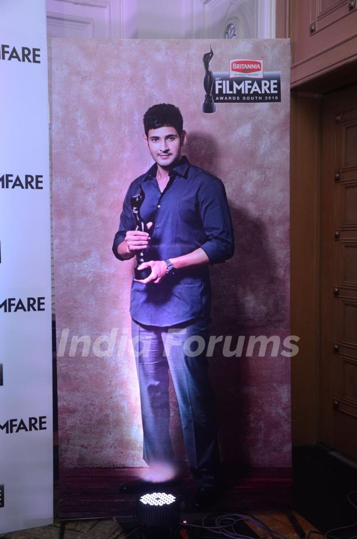 Mahesh Babu's Standee at Press Meet of South Filmfare Awards 2016