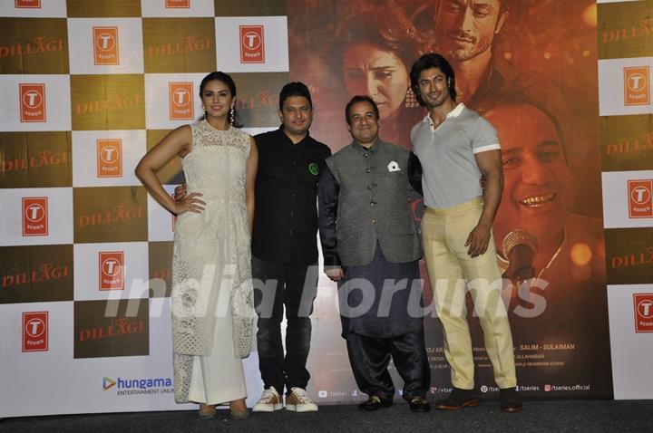 Vidyut Jamwal, Huma Qureshi, Bhushan Kumar & Rahat Fateh Ali Khan at Launch of 'Dillagi' Music Video