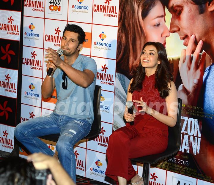 Randeep Hooda and Kajal Aggarwal at Promotions of 'Do Lafzon Ki Kahani'