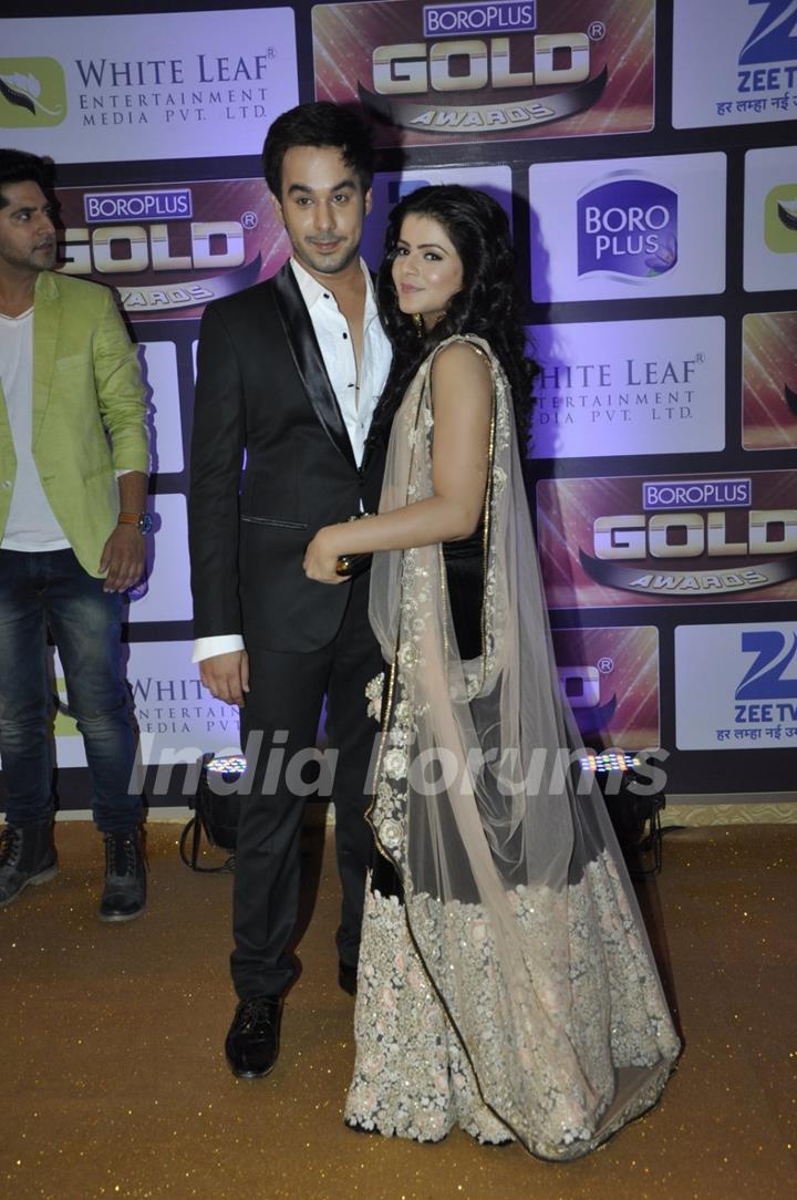 Manish Goplani and Jigyasa Singh at Zee Gold Awards 2016