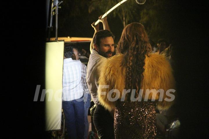 Saif Ali Khan Snapped shooting for his upcoming movie!