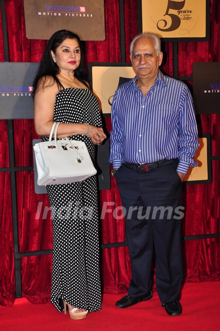 Ramesh Sippy with wife Kiran Juneja at Viacom 18 Bash