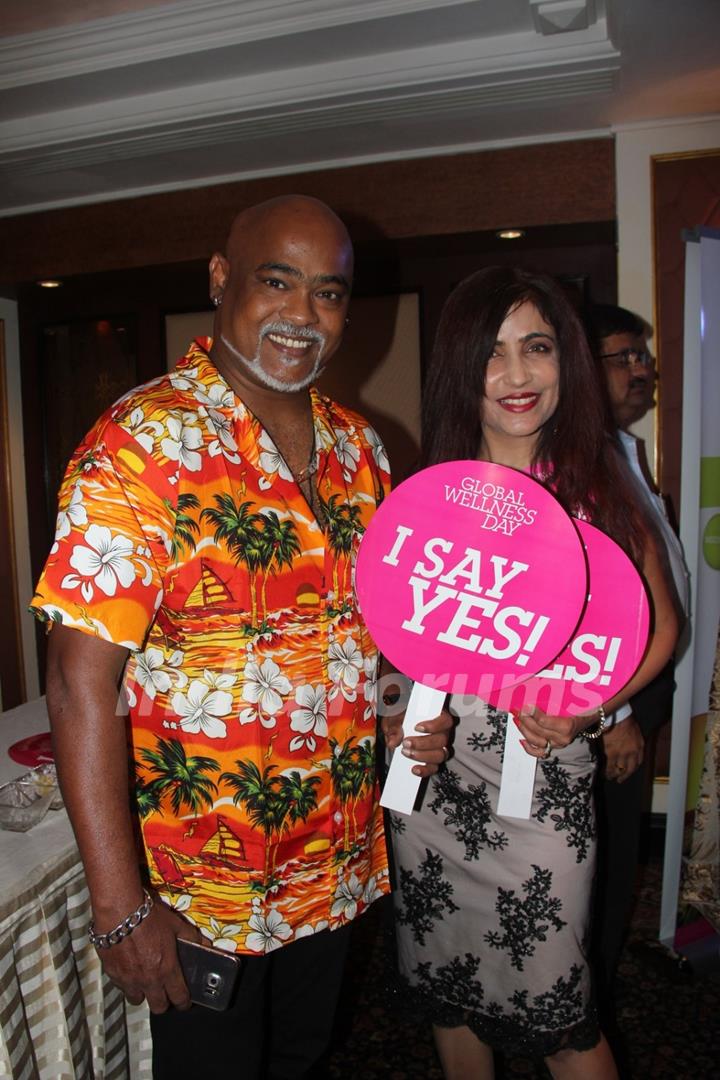 Vinod Kambli and Shibani Kashyap at Global Wellness Day Event