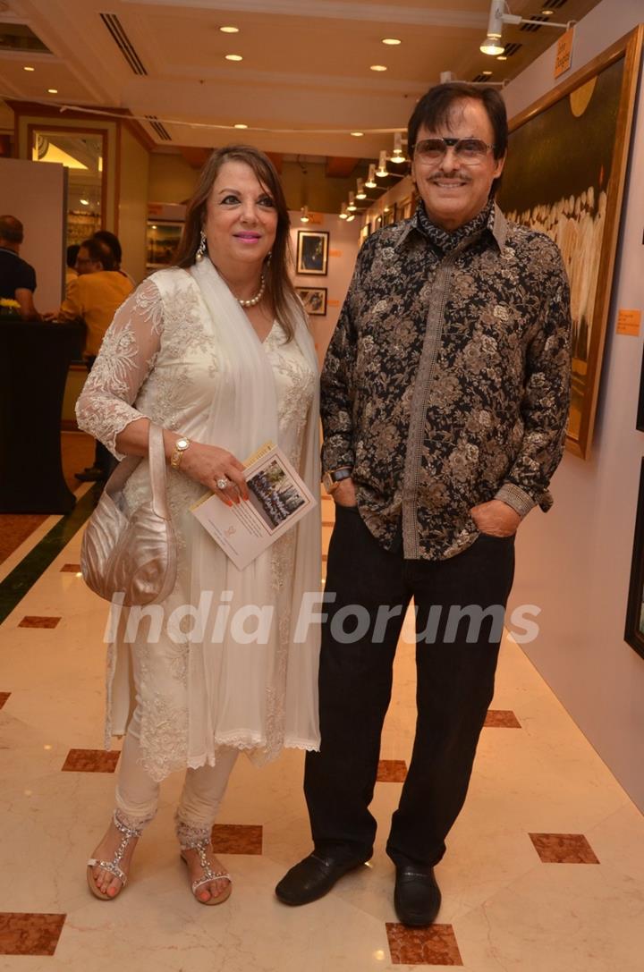 Sanjay Khan and Zarin Khan at Nargis Dutt Foundation's Art Event