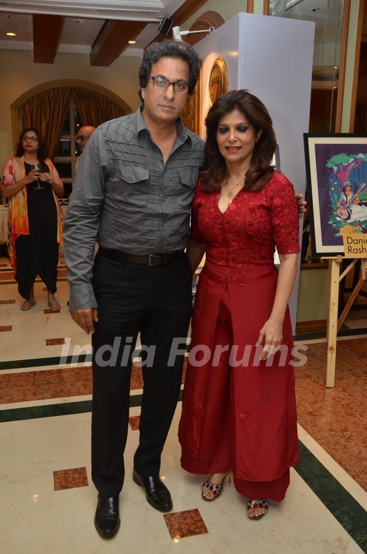 Talat Aziz and Bina Aziz at Nargis Dutt Foundation's Art Event