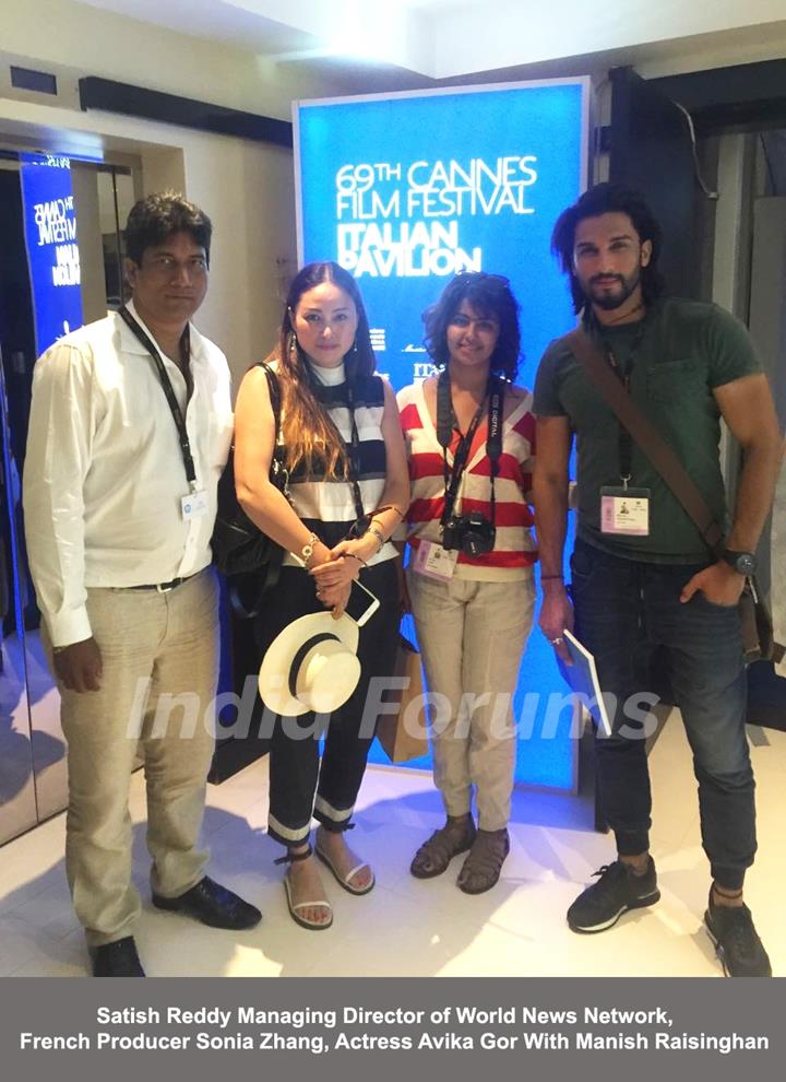 Manish Raisinghan and Avika Gor 69th Cannes Film Festival, Italian Pavilion