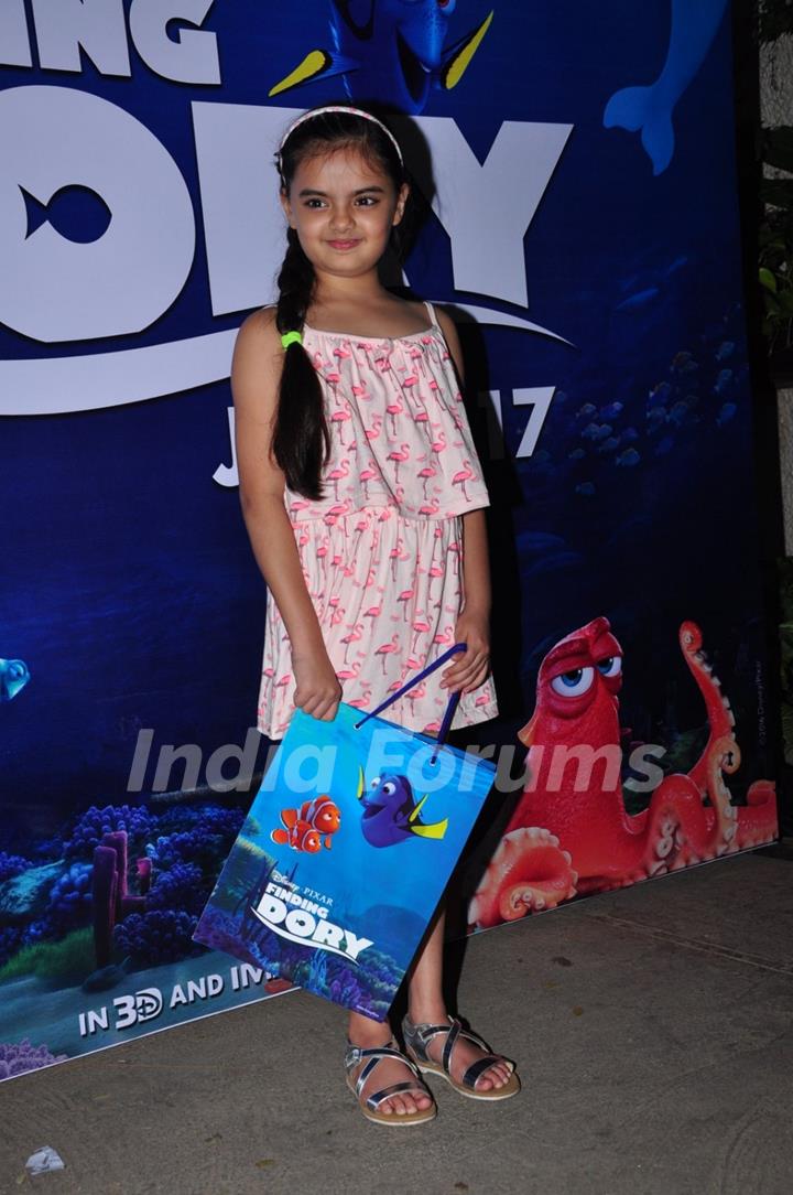 Child actress Ruhanika Dhawan at Special Screening of 'Finding Dory'