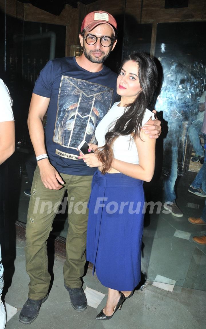 Jay Bhanushali with Mahhi Vij at Sana Khan's Birthday Bash!