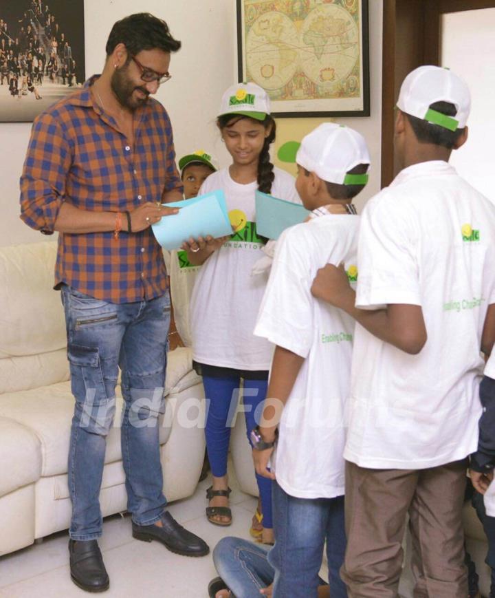 Ajay Devgn Celebrates Father's Day with Kids at Smile Foundation