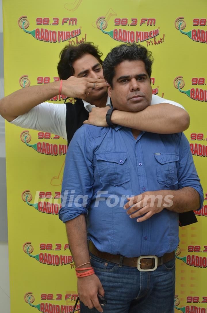 Cast of film '7 Hours To Go' for Promotions at Radio Mirchi Studio