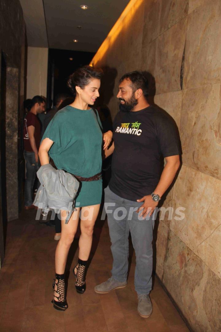 Kangana Ranaut with Anurag Kashyap at Special Screening of 'Raman Raghav 2.0'