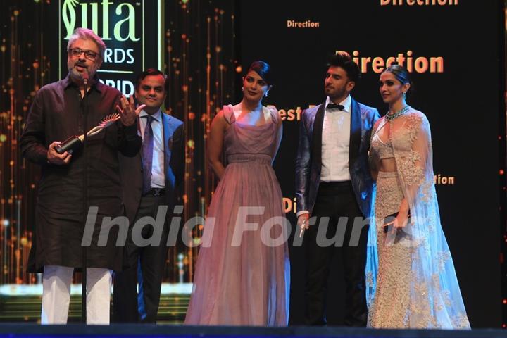 Sanjay Leela Bhansali, Priyanka Chopra and  Ranveer Singh at Star Studded 'IIFA AWARDS 2016'