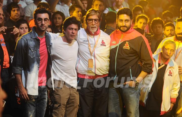 Ranbir Kapoor, Shah Rukh Khan, Amitabh Bachchan at Launch of Pro Kabaddi League-Season 4