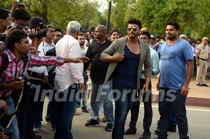 Arjun Kapoor Campaigns for Road Safety at India Gate