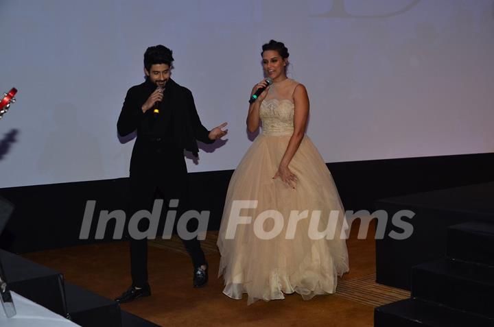 Hussain Kuwajerwala and Neha Dhupia at D'Decor Event