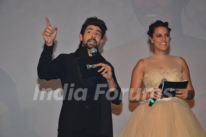 Hussain Kuwajerwala and Neha Dhupia at D'Decor Event