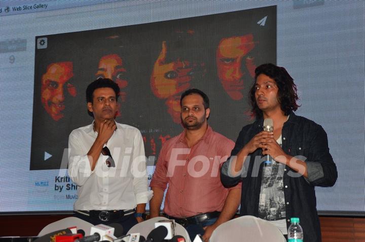 Manoj Bajpayee and Shirish Kunder at Press Meet of Short Film 'Kriti'