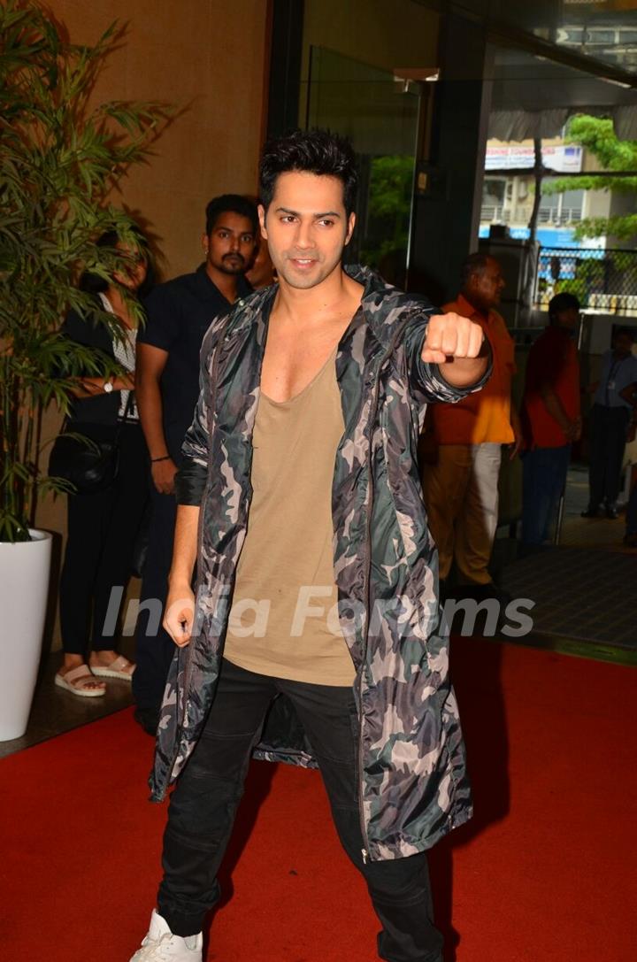 Varun at the promotion of 'Dishoom'