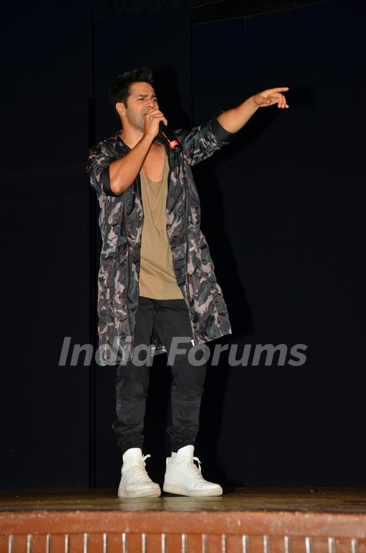 Varun at the promotion of 'Dishoom'