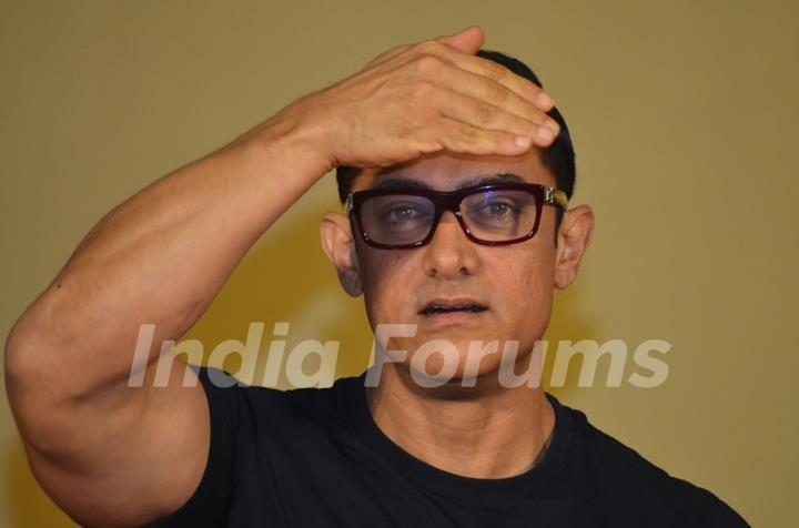 Aamir Khan at Poster Launch of 'Dangal'