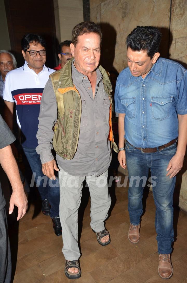 Salim Khan at Special Screening of 'SULTAN'