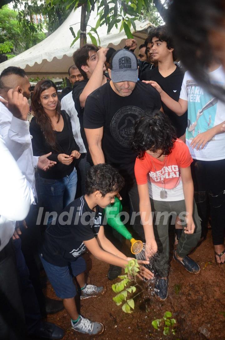 Salman Khan at a Tree Plantation event in Collaboration with BMC