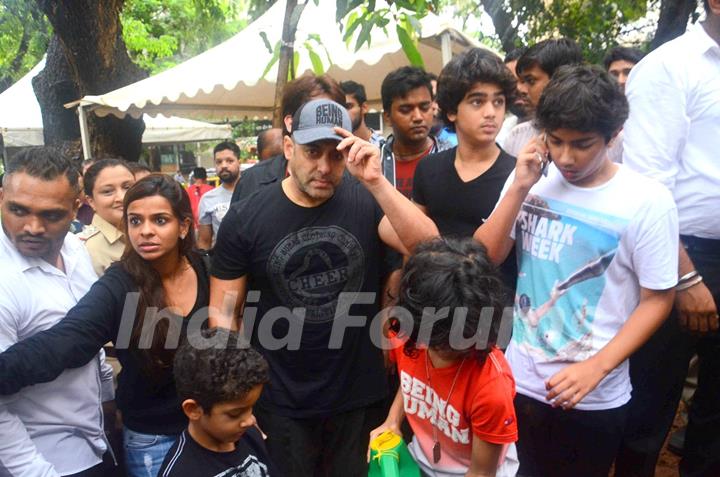 Salman Khan at a Tree Plantation event in Collaboration with BMC