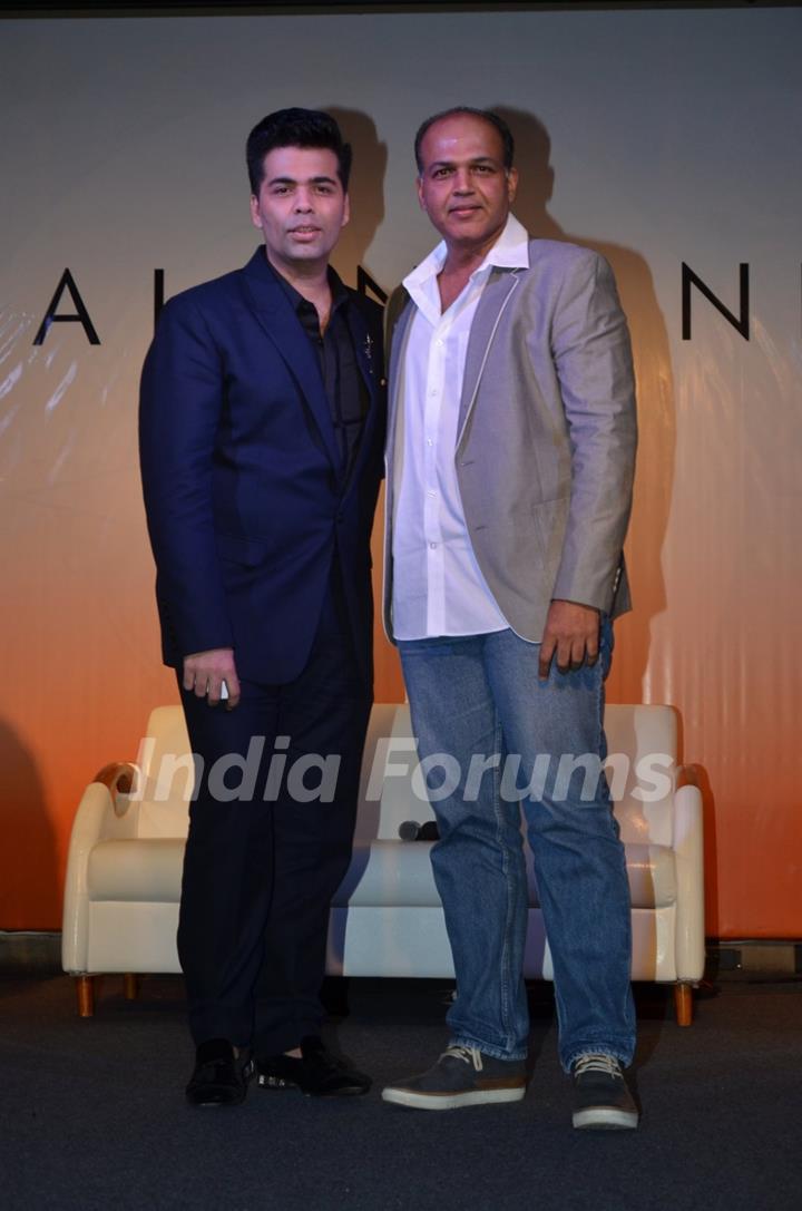 Ashutosh Gowarikar and Karan Johar at Launch of app 'Talent Next'