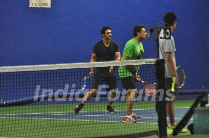 Arjun Rampal Snapped Playing Tennis