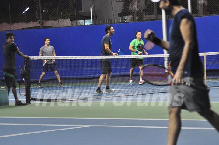 Arjun Rampal Snapped Playing Tennis