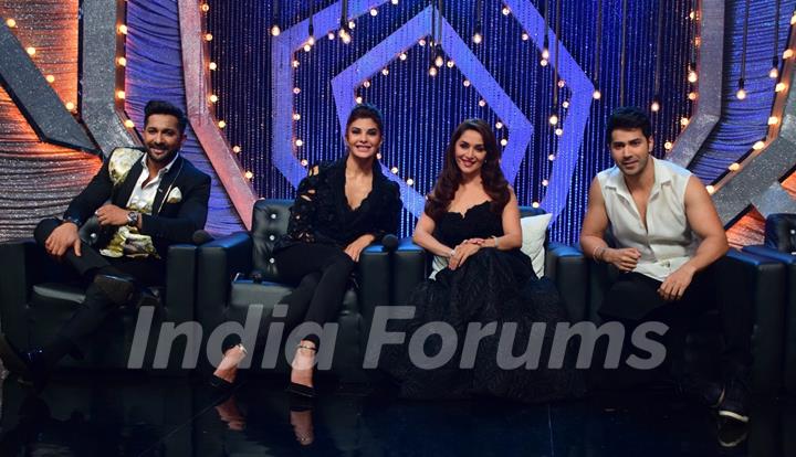 Varun , Jacqueline , Terence and Madhuri promotes Dishoom on So you think you can dance