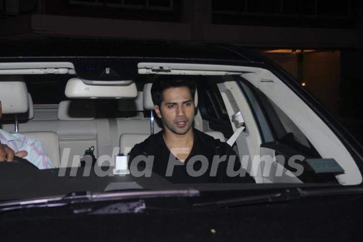 Varun Dhawan spotted at Arpita Khan's Bash!