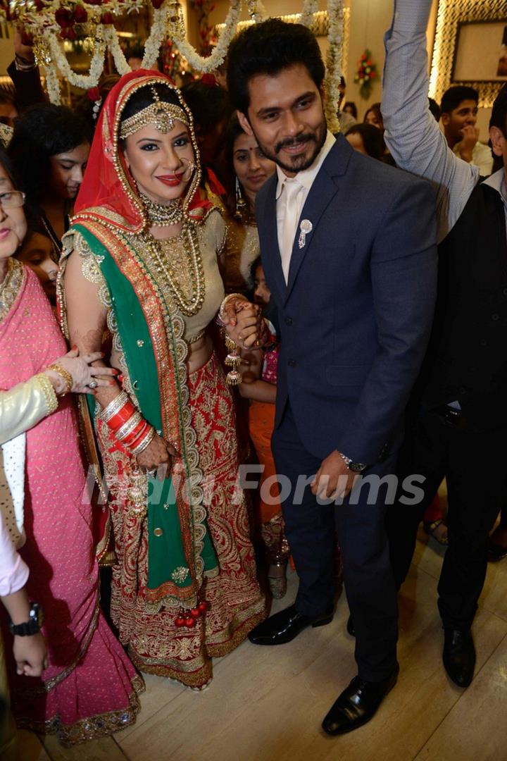 Fiance Avinash Dwivedi and Sambhavna Seth at their Marriage Ceremony