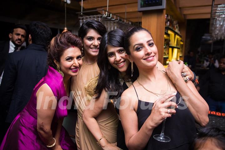 Ekta Kapoor, Pooja Gor and Anita Hassanandani at Divyanka - Vivek's 'Happily Ever After' Party