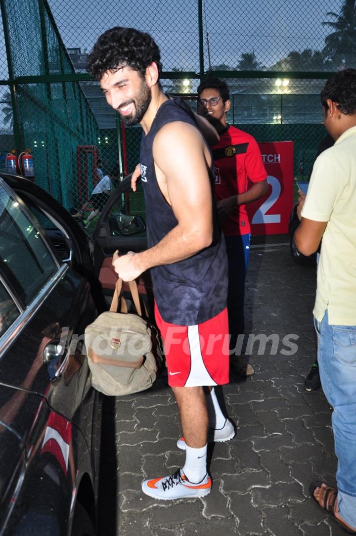 Aditya Roy Kapur snapped at soccer match