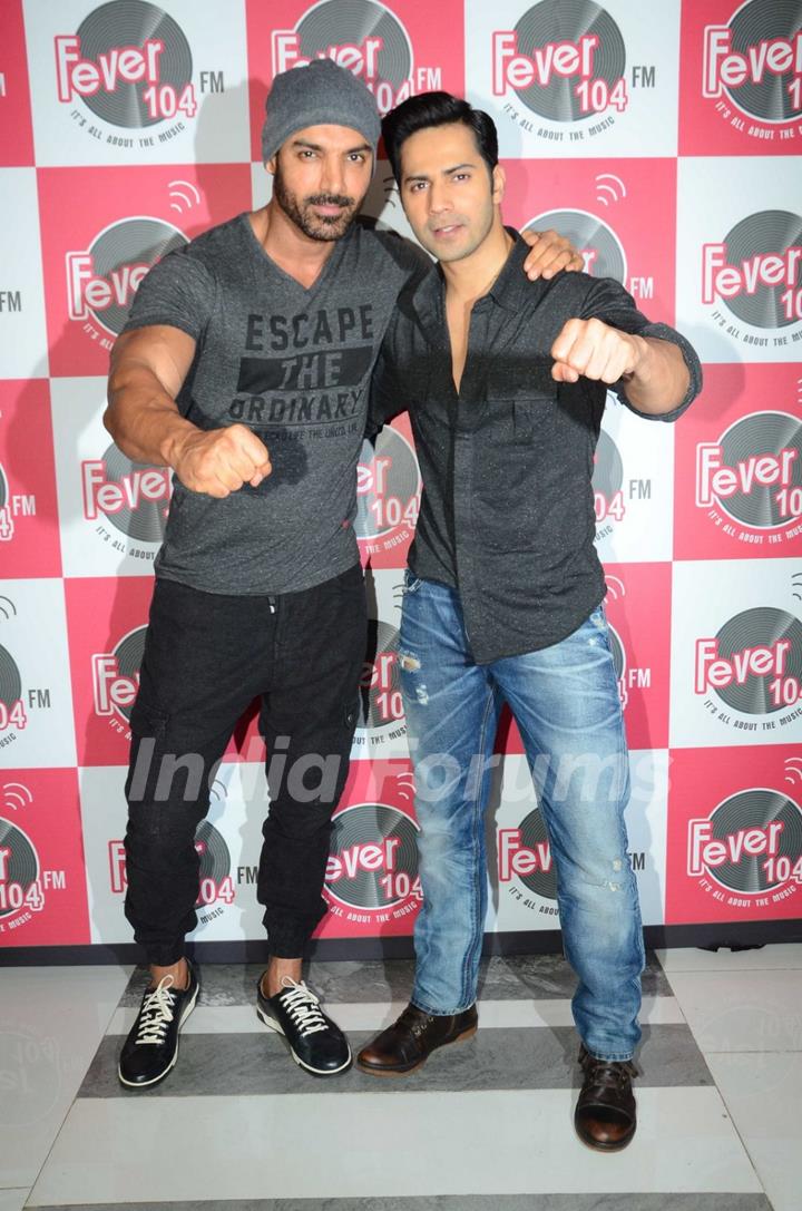 John Abraham and Varun Dhawan Promotes 'Dishoom' on Fever FM