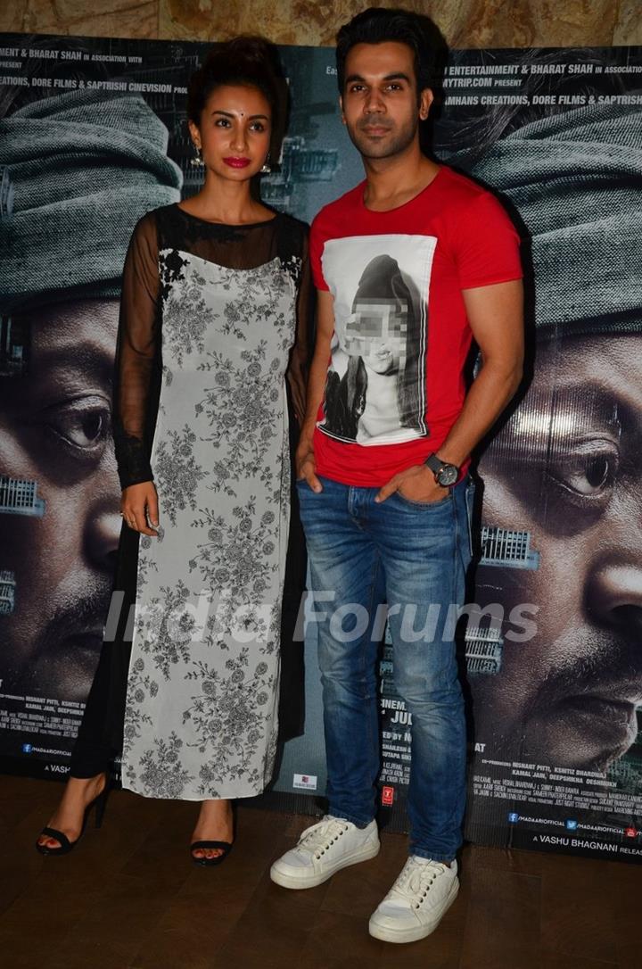 Patralekha and Rajkummar Rao at the special screening of Madaari