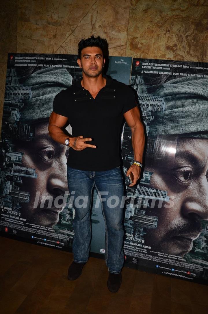 Sahil Khan at the special screening of 'Madaari'