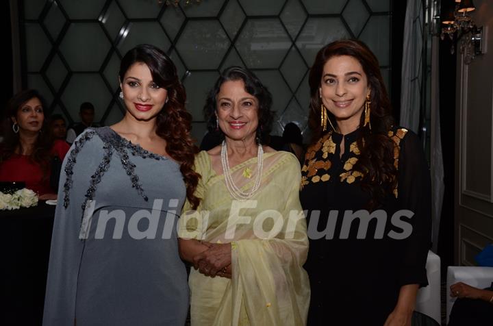 Tanuja Samarth, Tanishaa Mukerji and Juhi Chawla at Success party of 'NGO STAMP'