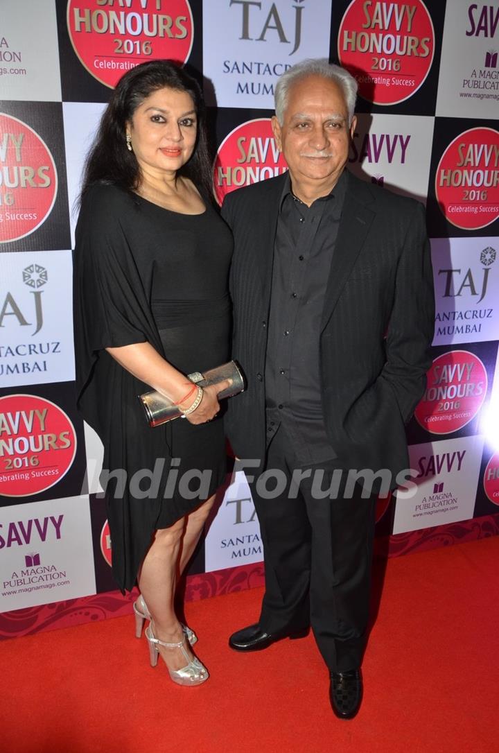 Filmmaker Ramesh Shippy with his wife Kiran Sippy at Savvy Honours 2016