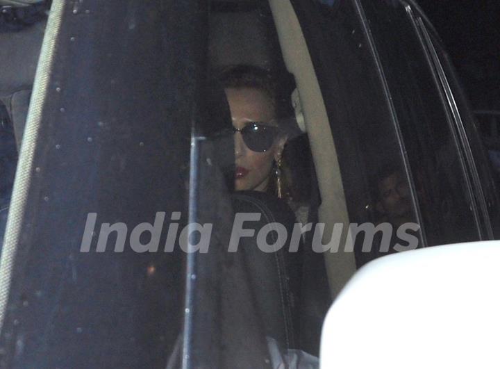 Iulia Vantur spotted at Salman Khan's residence