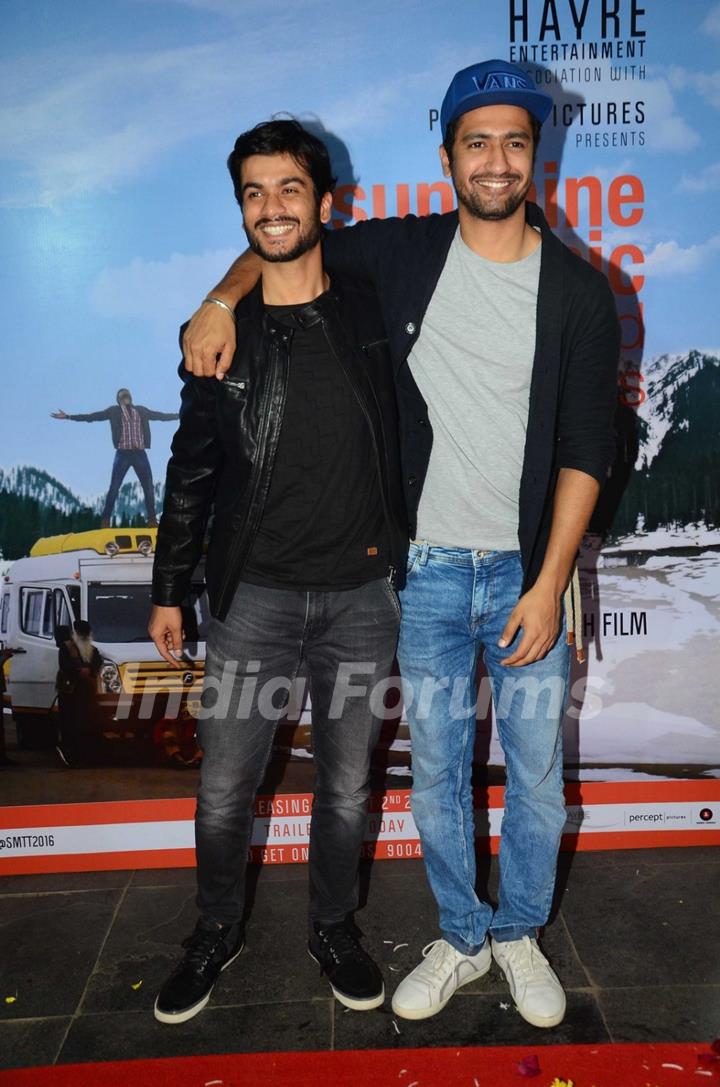 Vicky Kaushal and Sunny Kaushal at Trailer launch of 'Sunshine Music Tours and Travels'