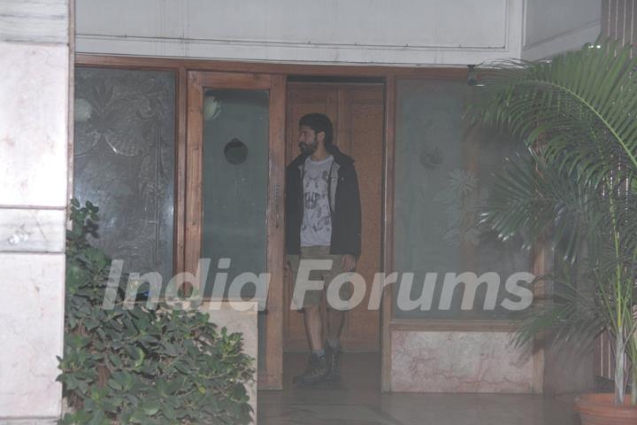 Farhan Akhtar snapped at Excel office