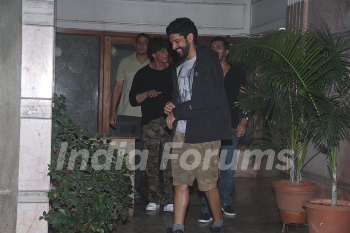 Farhan Akhtar and Shah Rukh Khan snapped at Excel office