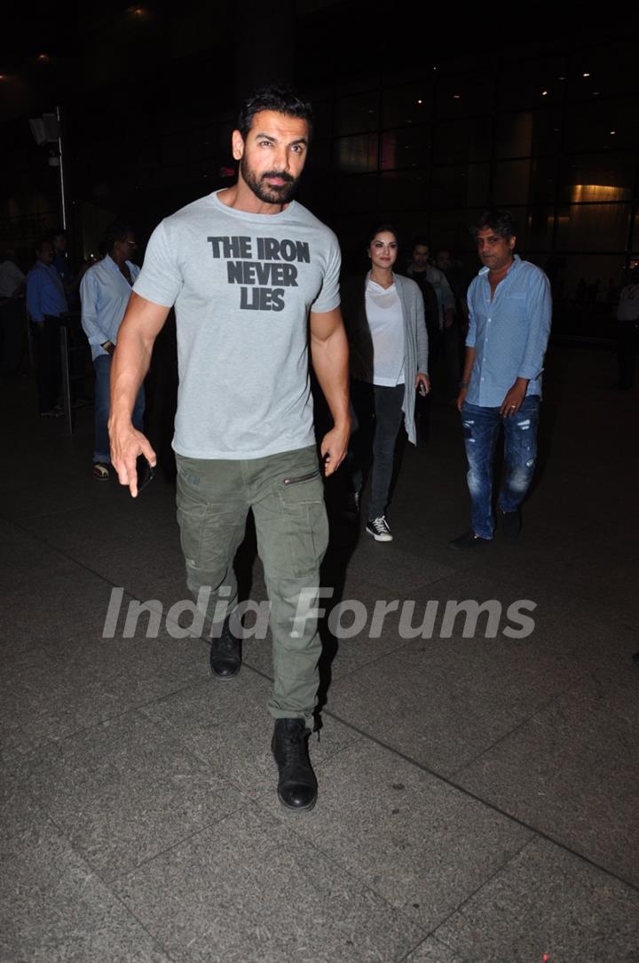 John Abraham snapped at airport!