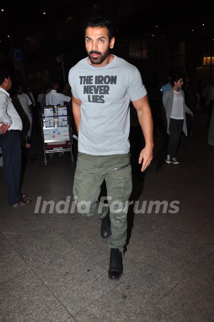 John Abraham snapped at airport!