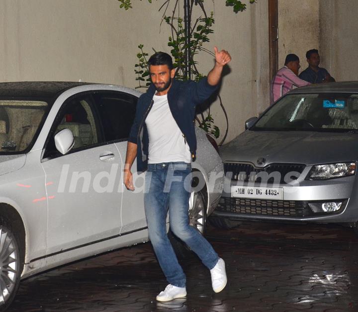 Ranveer Singh at Special screening of the film 'Dishoom'