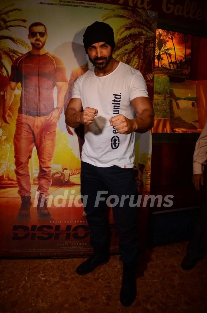 John Abraham promotes 'Dishoom' at Gaiety cinema