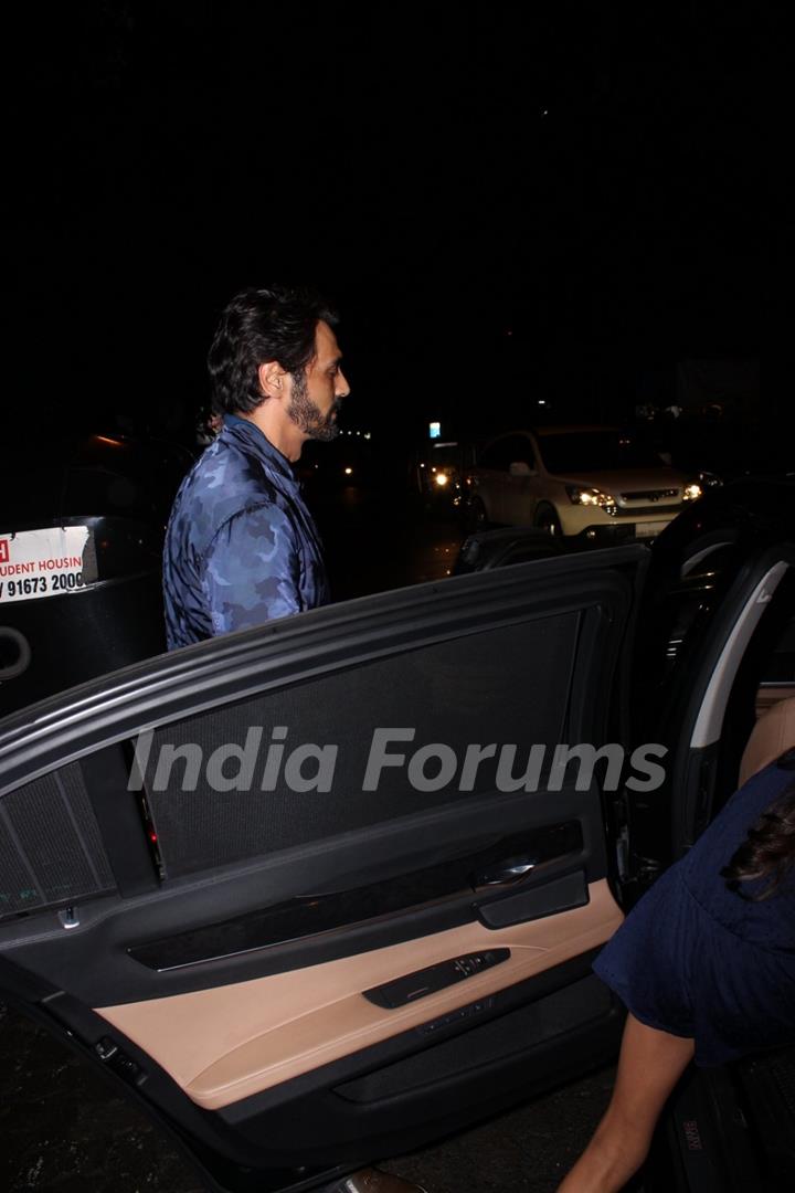 Arjun Rampal snapped with family at The korner House